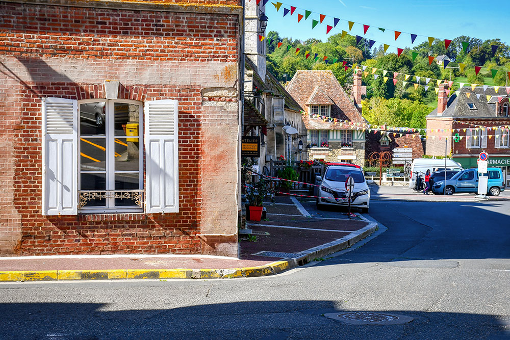 The village centre of Cambremer in the Pays d'Auge