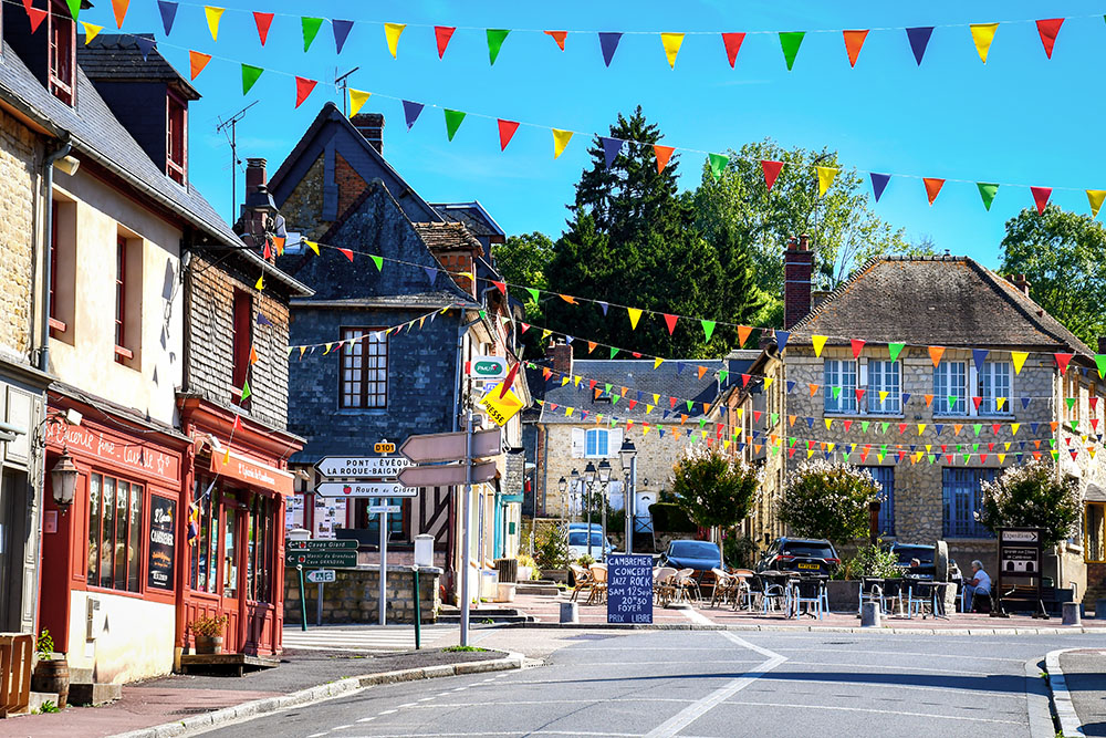 The market square of Cambremer in the Pays d'Auge