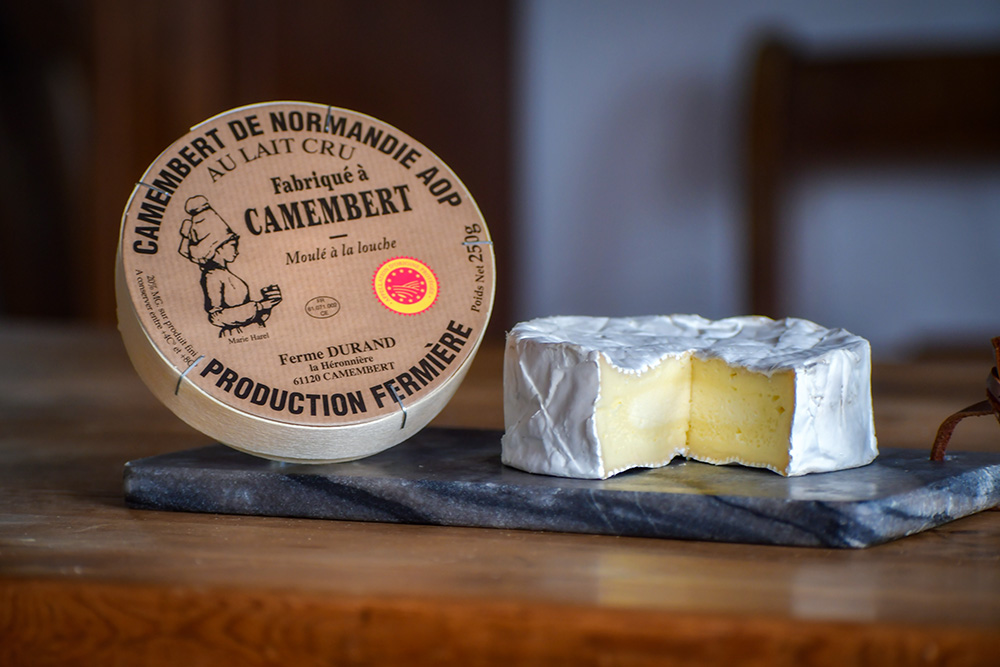 Camembert cheese from Fromagerie Durand in the Pays d'Auge