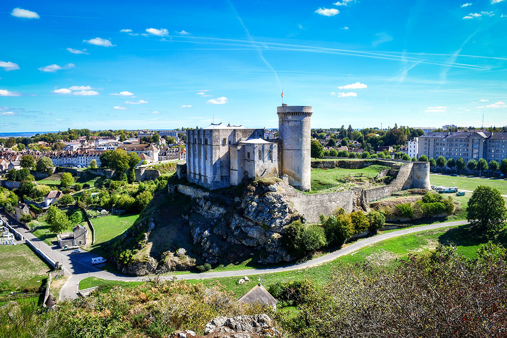 The historic castle of Falaise in Normandy