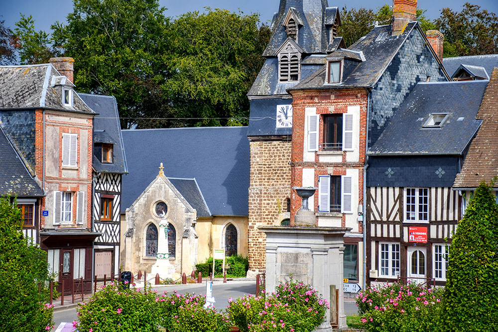 The village centre of Fervaques in the Pays d'Auge