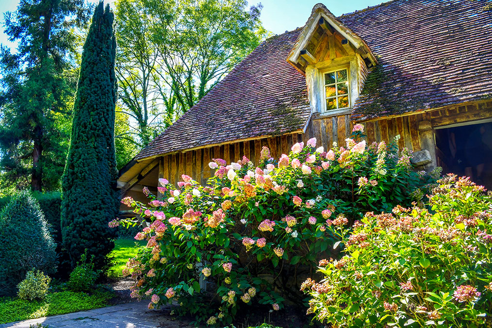 Norman-style architecture in the Jardins du Pays d'Auge near Cambremer