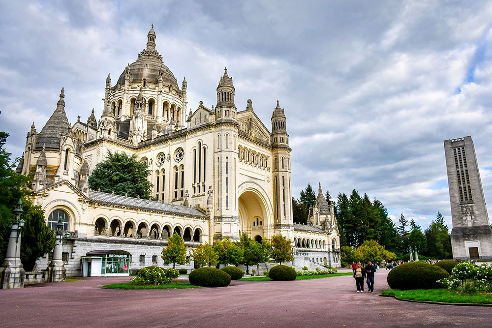 The monumental Basilica of Saint-Thérèse in Lisieux