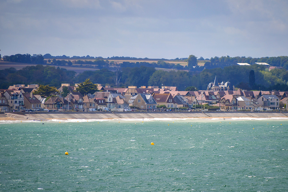 The Normandy Coast seen from the ferry - time to use our France eSIM