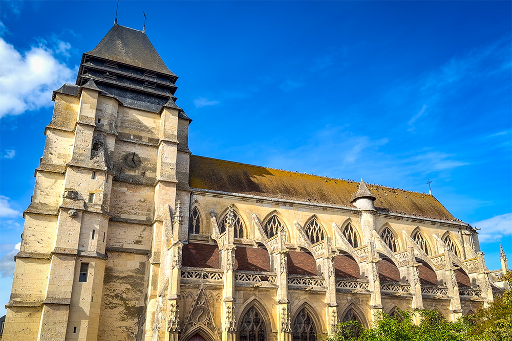 The Gothic church of Saint-Michel in Pont-l'Évêque