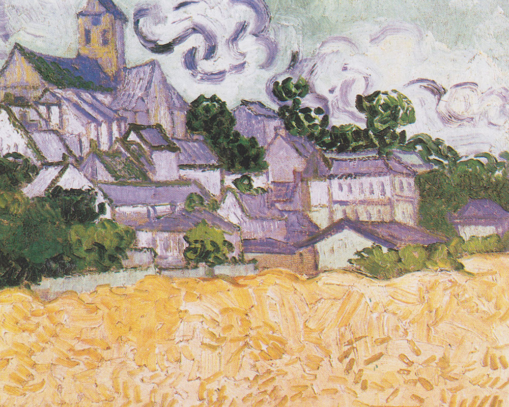 Vue sur Auvers avec champ de blé by Vincent Van Gogh 1890