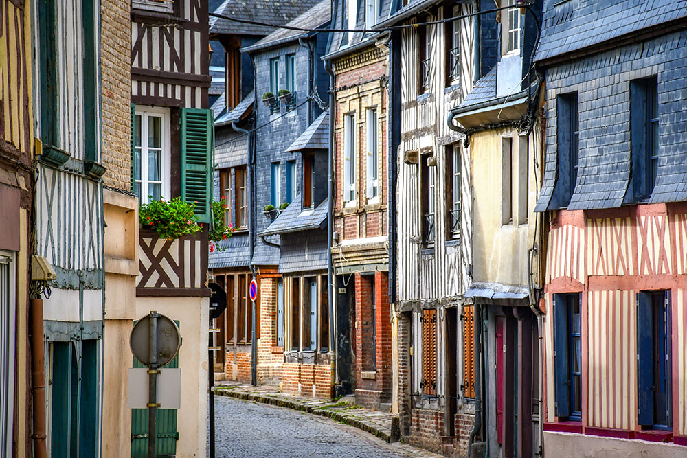 Honfleur 31 copyright French Moments Rue de la Bavole is lined with beautiful half-timbered houses