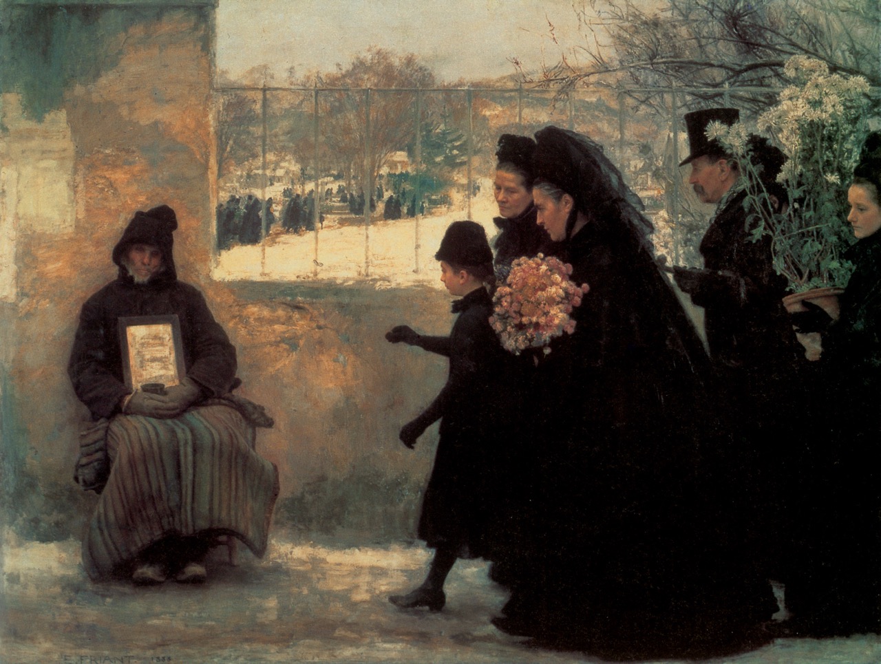 La Toussaint by Emile Friant 1888 - Fine Arts Museum of Nancy