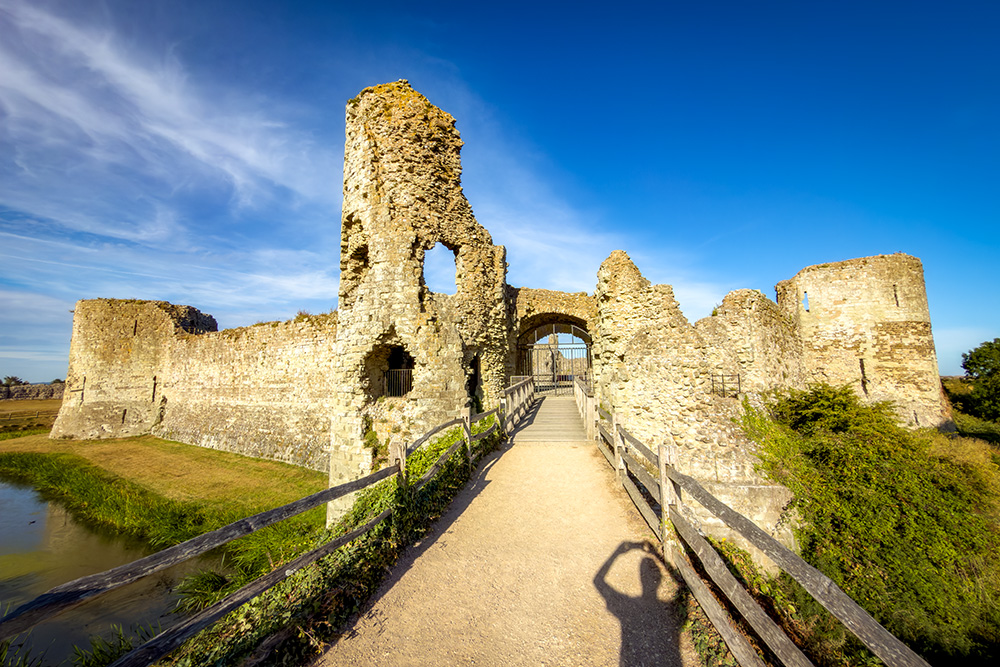 Pevensey Castle where William the Conqueror landed