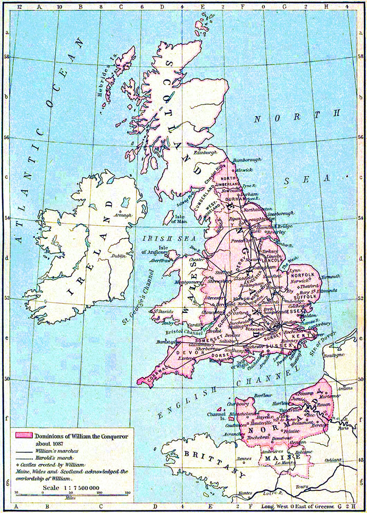 Dominions of William the Conqueror in 1087
